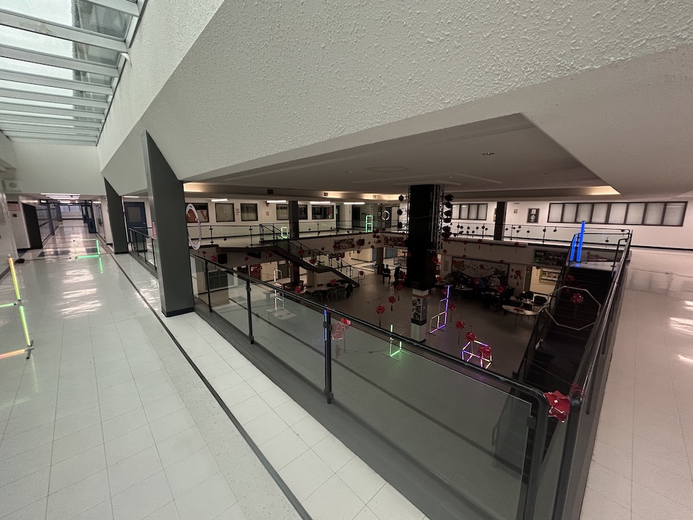image of atrium space at lazerte high school